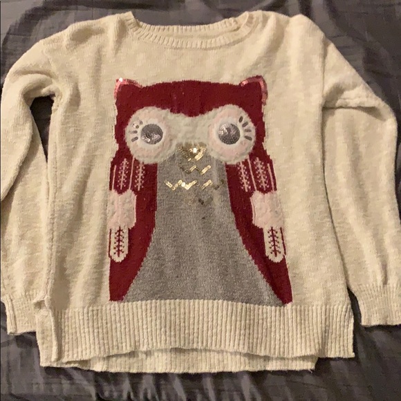 Justice Other - Girls Justice cream owl sweater
